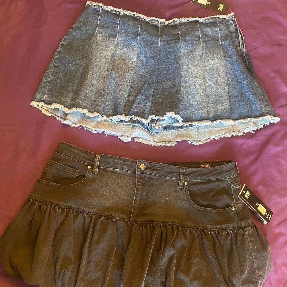 Jean skirt and skort
